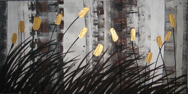 Abstract grass gold