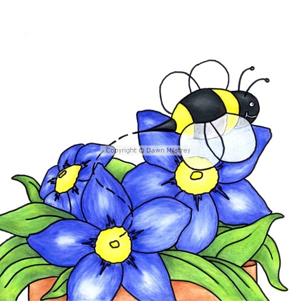Flowers and Bee