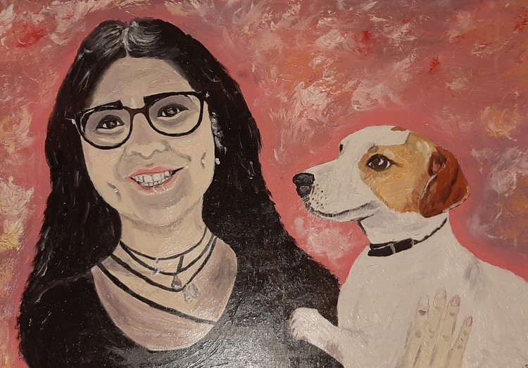 Girl with dog