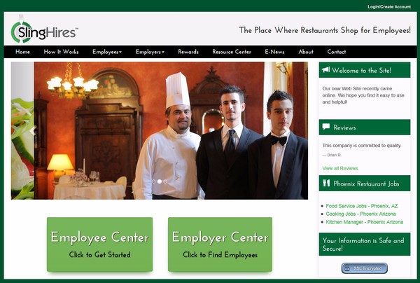 SlingHires.com - Restaurant Staffing Website