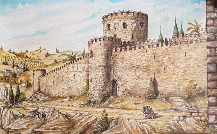 The Southern walls and Alcazba of Alhama de Granada c16th century
