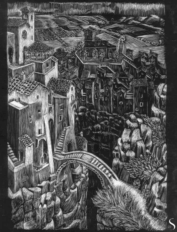 Bridge Scratchboard