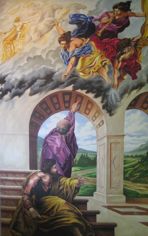 Elijah surrounded by God's Armies