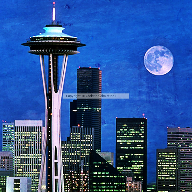 Blue Moon Seattle Space Needle
