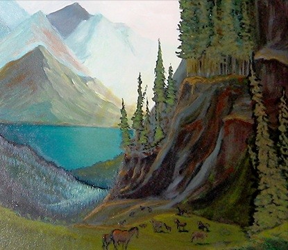 Mountains and Horses