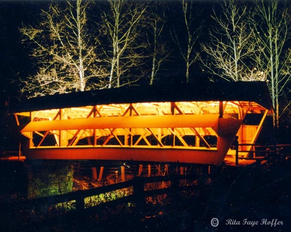 ILLUMINATED COVERED BRIDGE