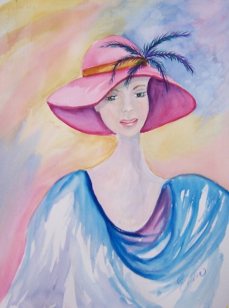 Lady In A Pink Hat