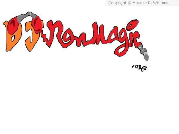 D.J.RON MAGIC MOCK LOGO (C)12 M.D.WILLIAMS