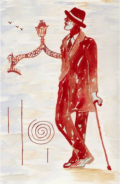 James Joyce at the Ha'penny Bridge