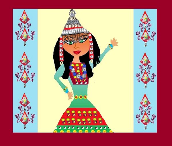 Style of Aghan woman