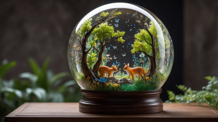 Enchanted Woodland Crystal Diorama