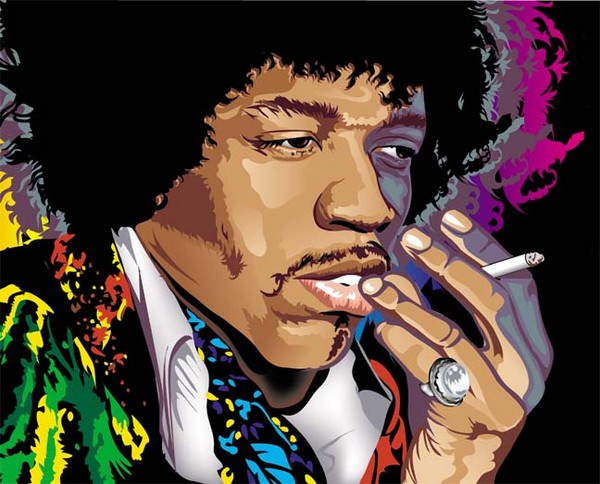 Jimi Hendrix vector by Chris Hoffman | ArtWanted.com