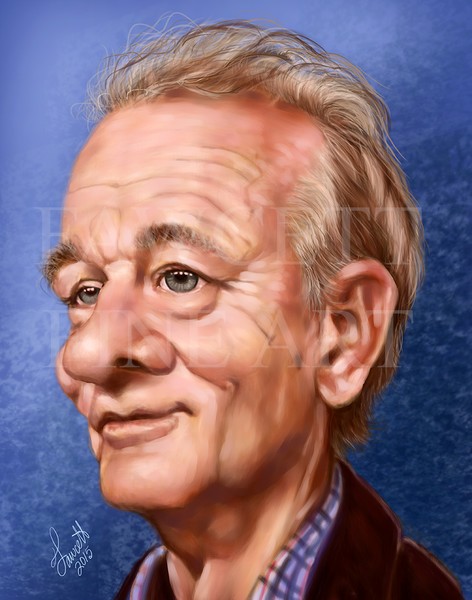 Bill Murray Caricature Portrait