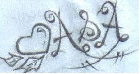 Initial tattoo design