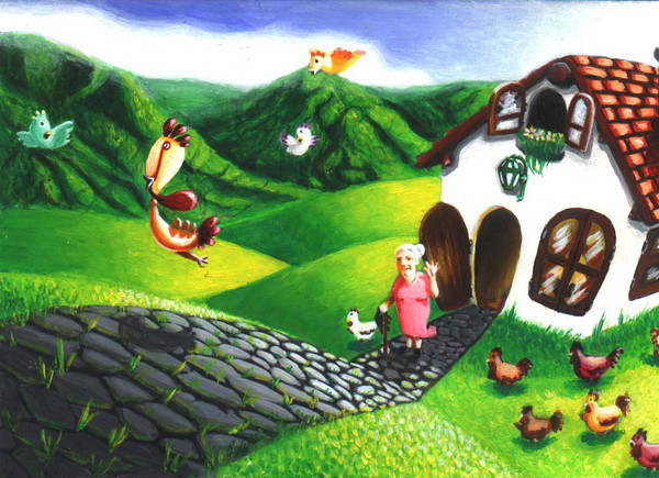 mediopollo with his granmother