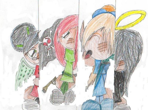 Four Chibi Girls