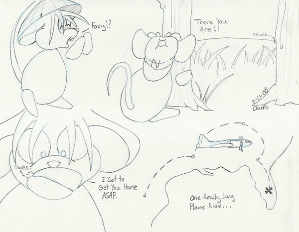 Where's Foxy's Voice Page 2, (Sketch)