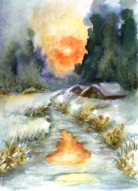 Winter sunset