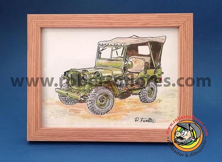 WW2 jeep cartoon