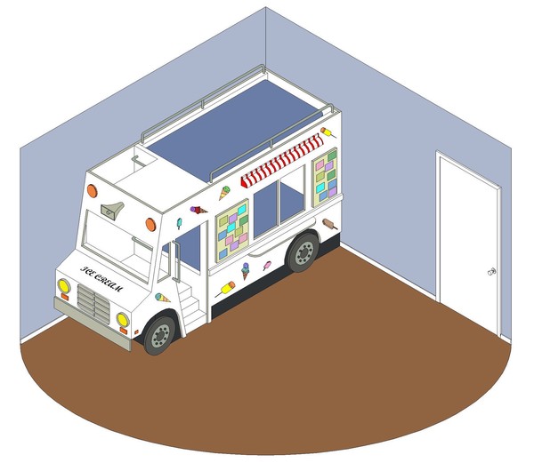ice cream truck bunk bed