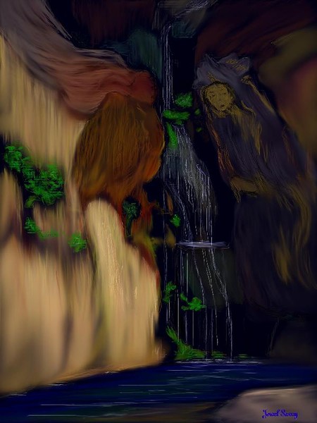 Meeting by the Waterfall