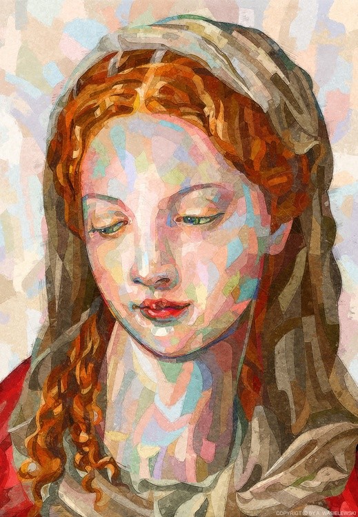 woman portrait Virgin Mary-bronzino