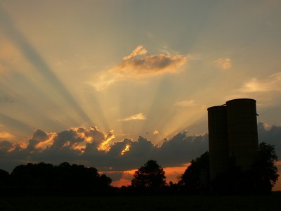 Silo's at Sunset