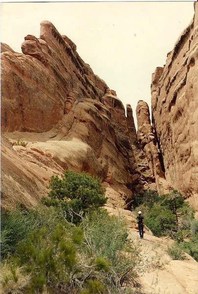 Dad on a hiking trail somewhere Utah