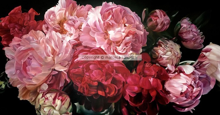 Floral Feast_1.6mx3m_oil on linen_2017_SOLD