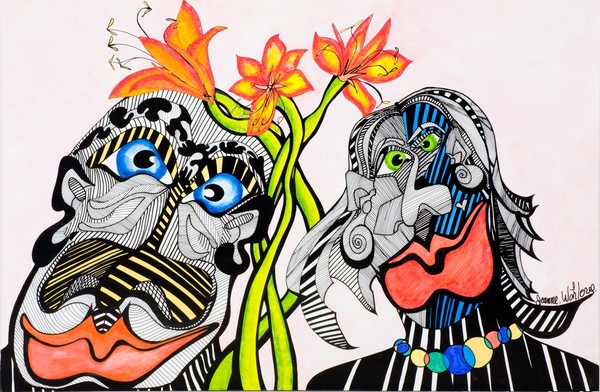 LOVE BETWEN THE FLOWERS
