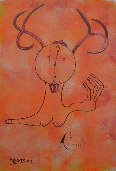 Six O'clock PM: Original Acrylic Abstract Painting