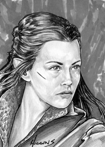 LOTR Sketch Card Arwen
