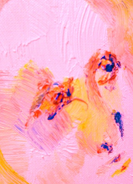 Pink Face, Oil, 23a ACEO OSWOA