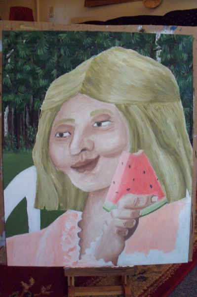 Woman with Watermelon