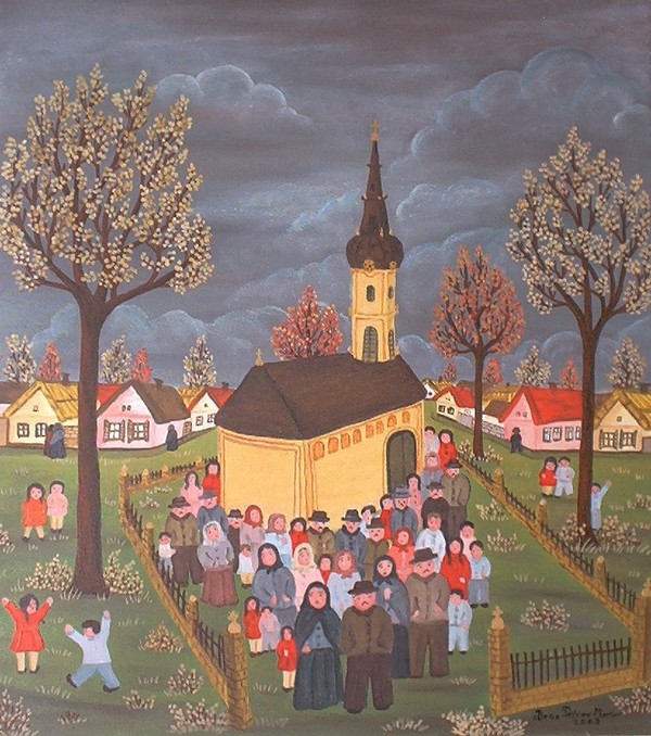 big sky over church