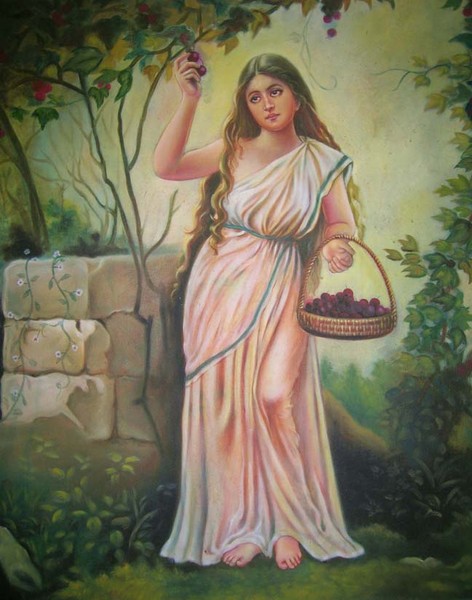 Lady plucking berries