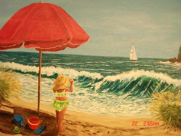 Littel Girl on the Beach