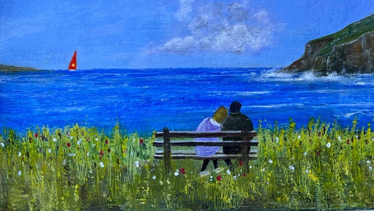 sitting by the sea side