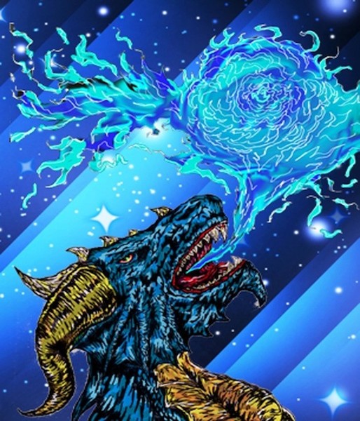 blue dragon fire artist