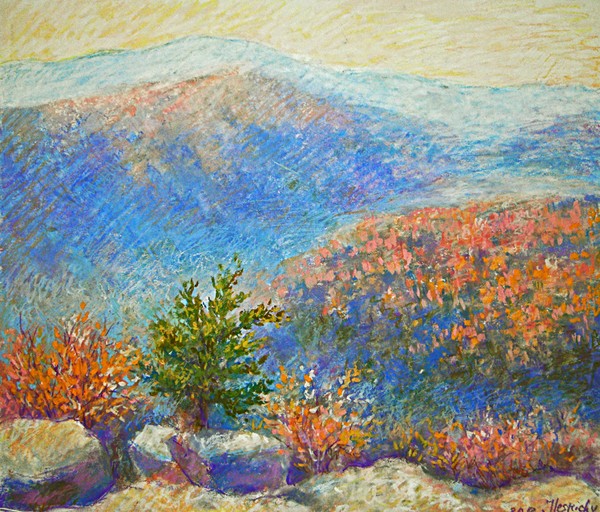 Mountains in the sunset