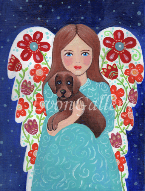 Angel with a Dog