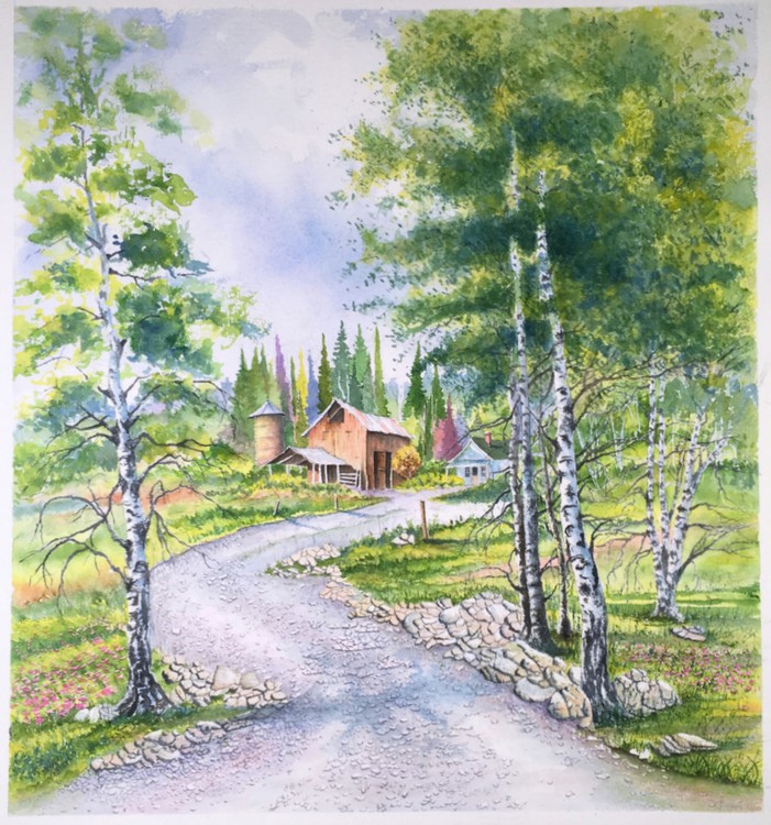 Aspens Trees and Farm