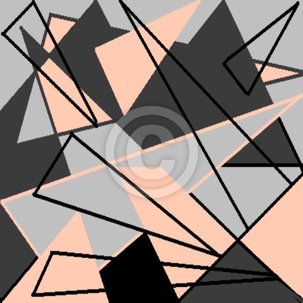 Trisha Blue Water Ups And Downs Digital Abstract