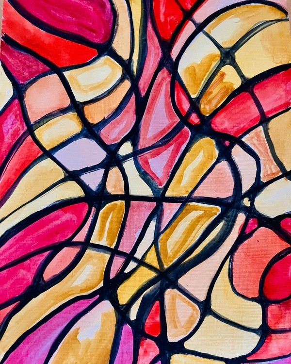 abstractleaves watercolor 