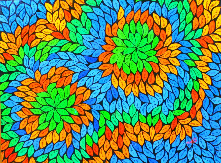 Leaves acrylivc original