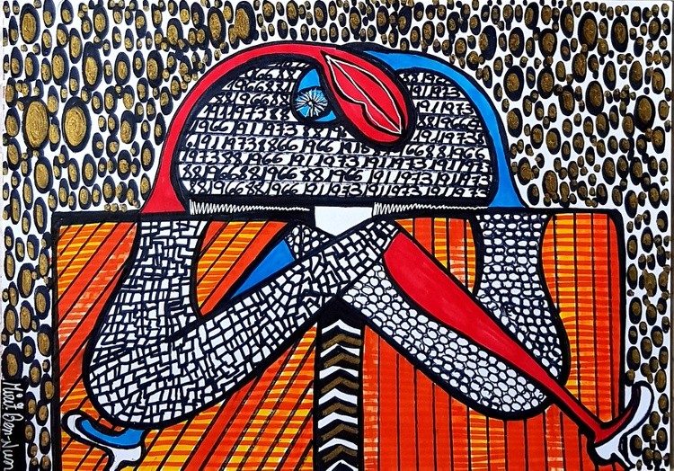 Art Israel primitive outsider paintings Mirit Ben-Nun