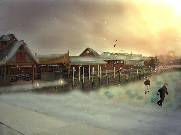 skating at the boardwalk