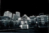 A seattle building over black