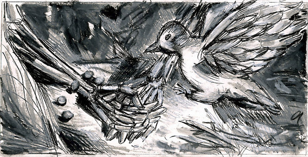 bird in the hands