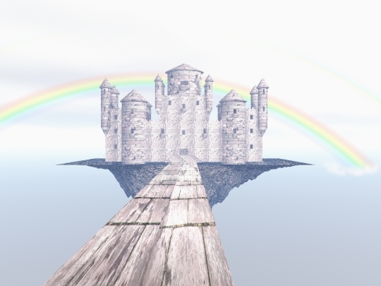 Castle Suspended in a Rainbow